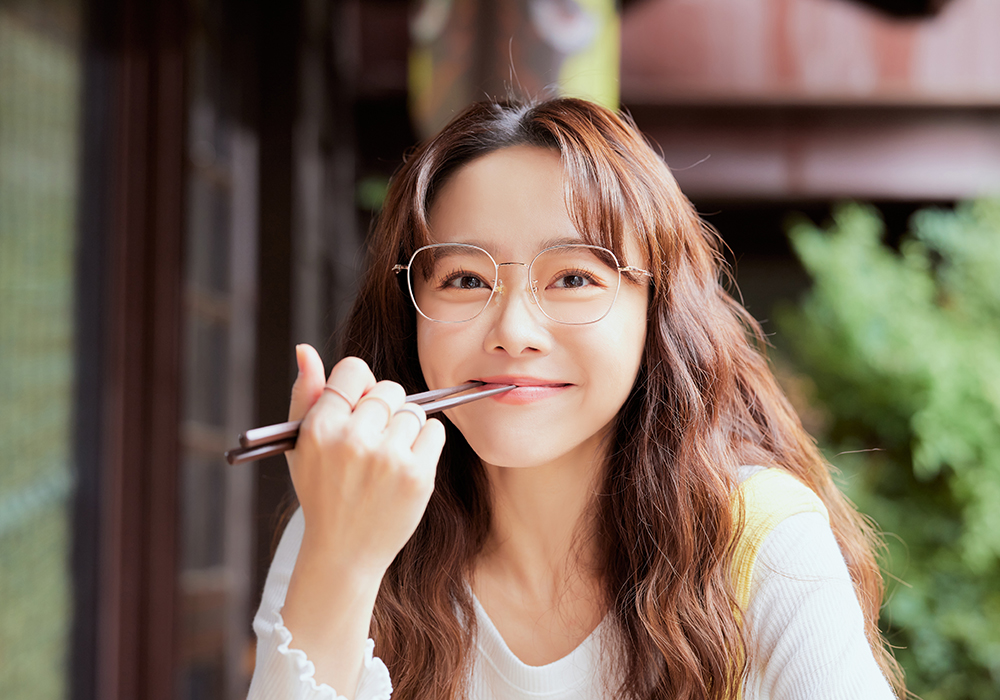 SOU・SOU l 綻放 造型多邊框眼鏡❀玫瑰嫩粉