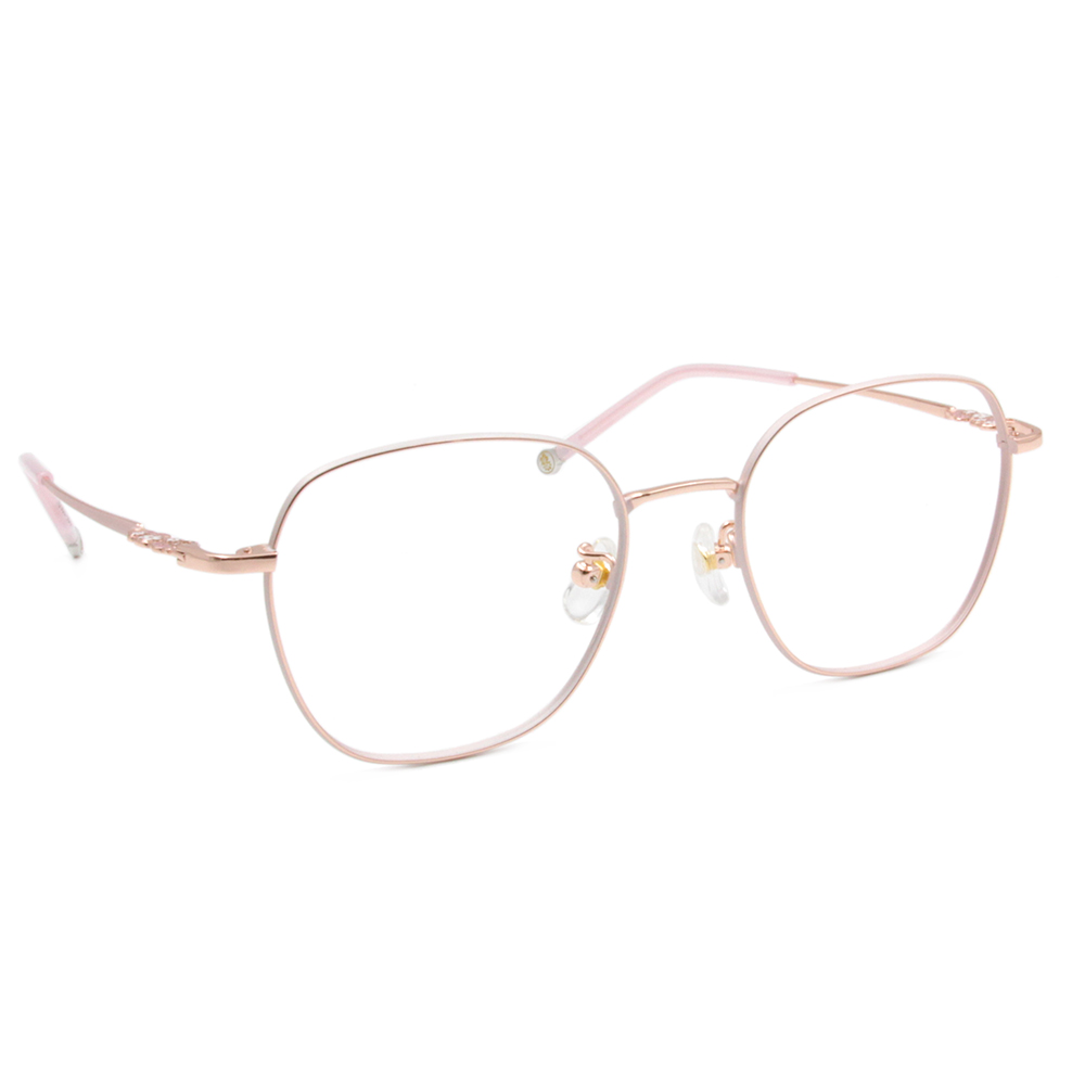 SOU・SOU l 綻放 造型多邊框眼鏡❀玫瑰嫩粉