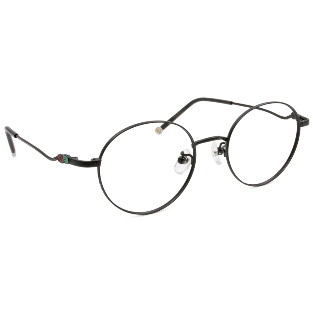 SOU・SOU l 微笑流線 圓框眼鏡❀霧面黑