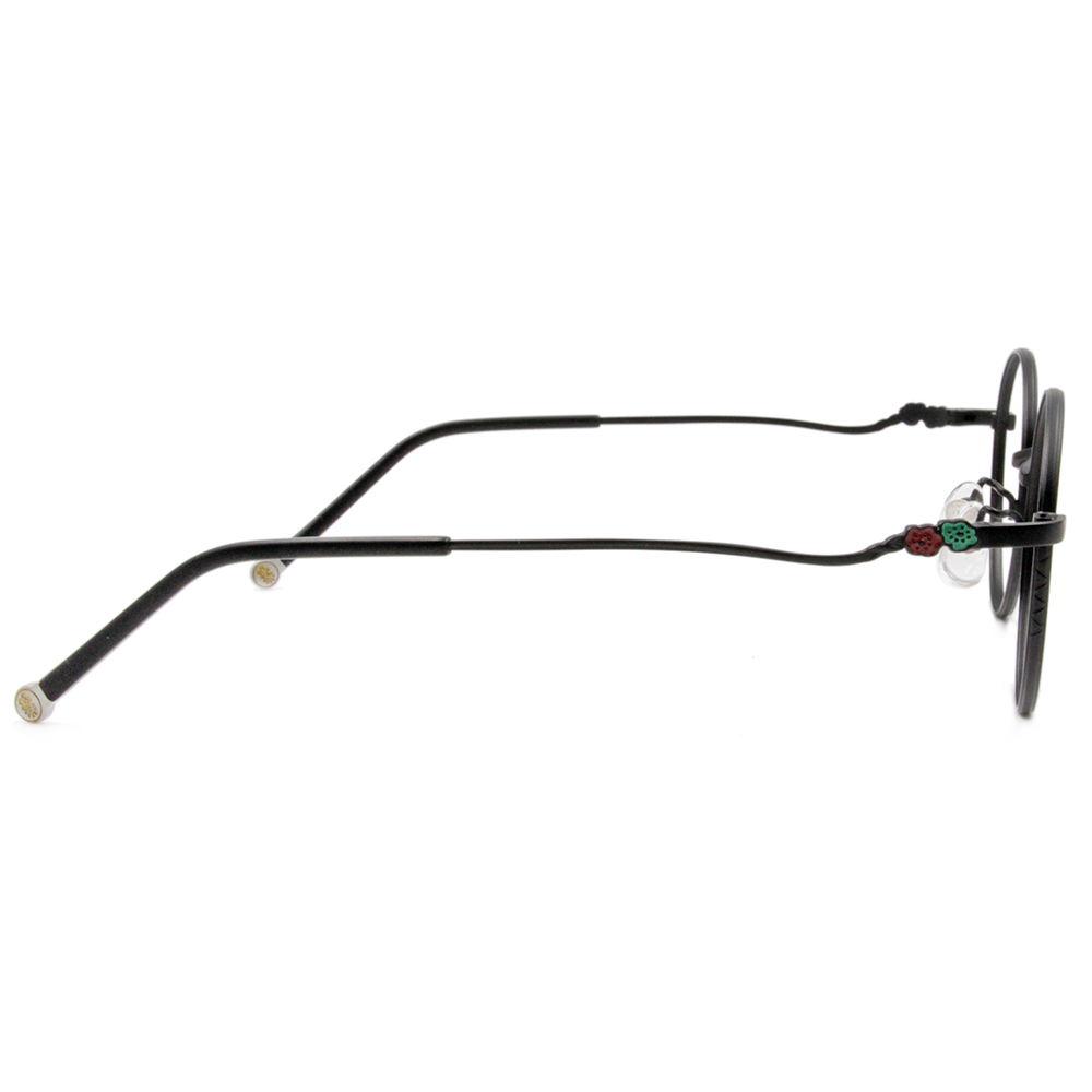 SOU・SOU l 微笑流線 圓框眼鏡❀霧面黑