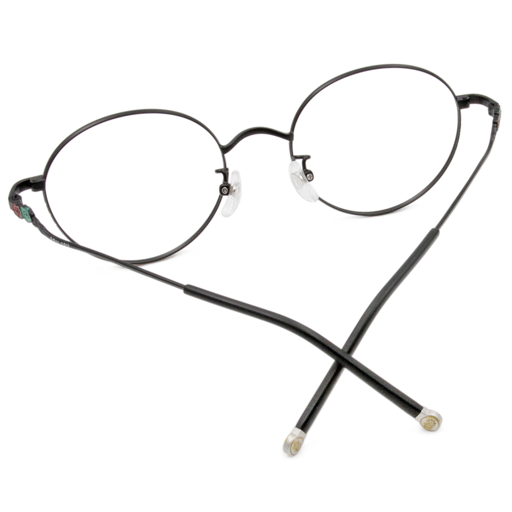 SOU・SOU l 微笑流線 圓框眼鏡❀霧面黑