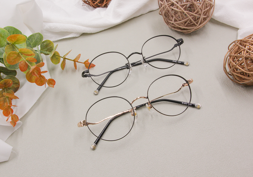 SOU・SOU l 微笑流線 圓框眼鏡❀霧面黑