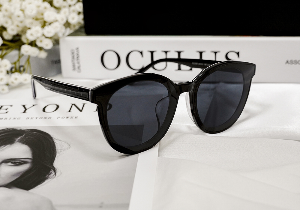 SOU・SOU l 滿版十數低調款 波士頓框太陽眼鏡❀格調黑