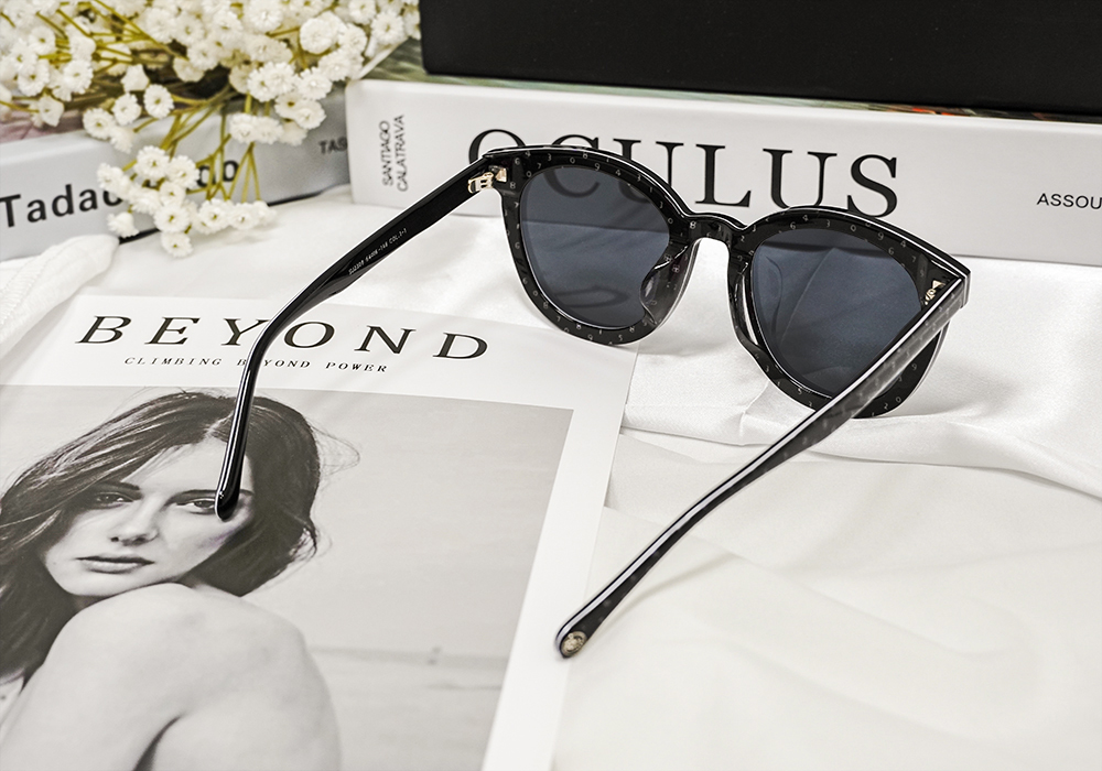 SOU・SOU l 滿版十數低調款 波士頓框太陽眼鏡❀格調黑