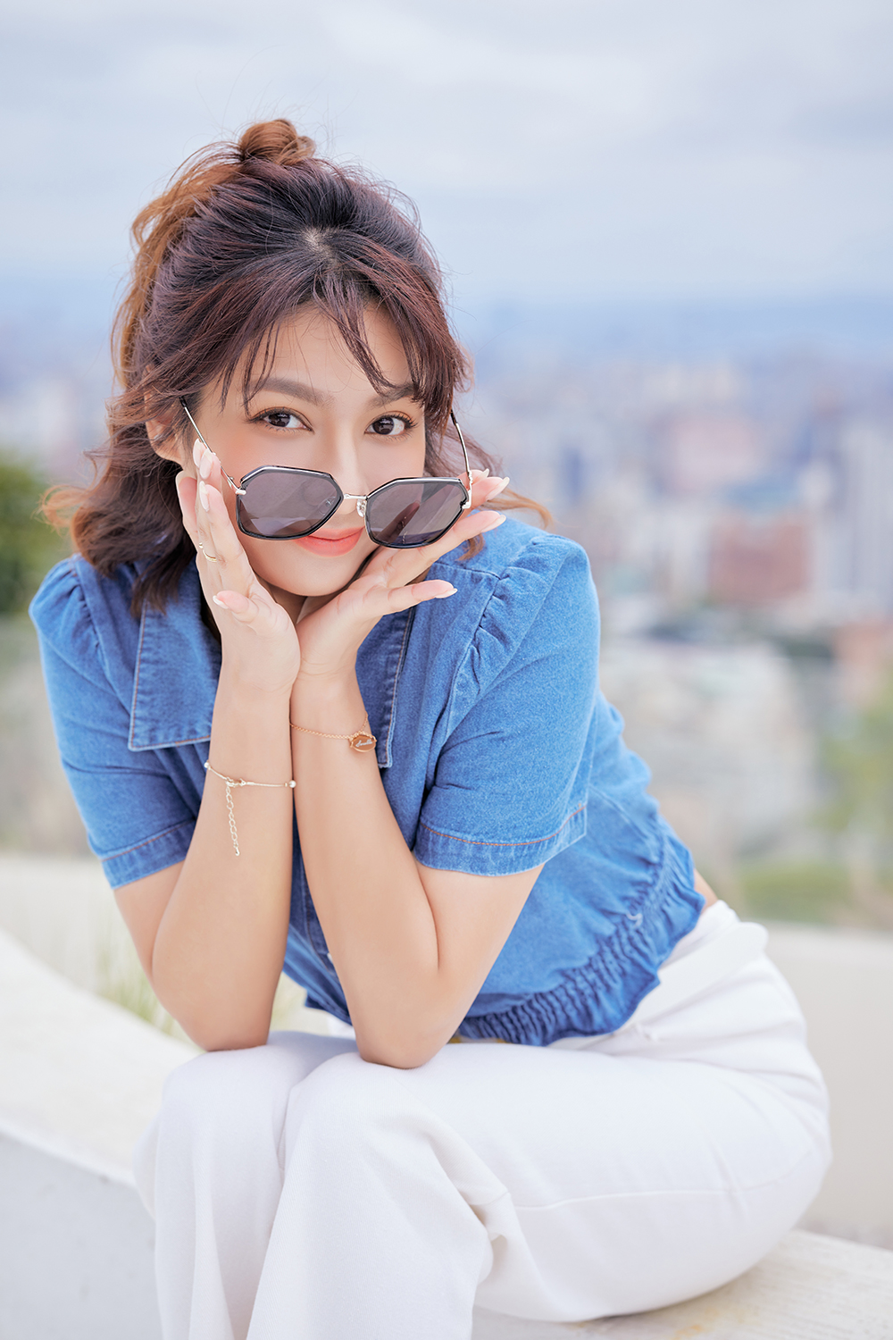 SOU・SOU l 山茶花 蝴蝶框套圈款太陽眼鏡❀雅典黑