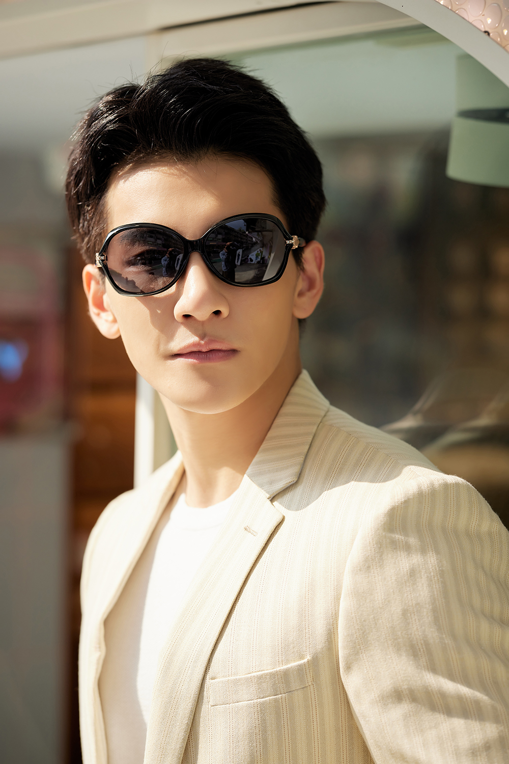 SOU・SOU l 梔子花 蝴蝶框太陽眼鏡❀博學黑