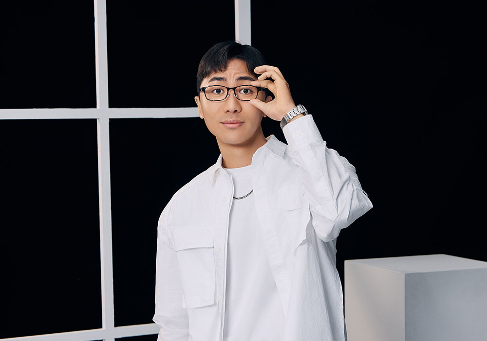❰台灣設計師聯名❱_LAIMO系列｜來貘戴眼鏡 長方框眼鏡｜亮麗黑