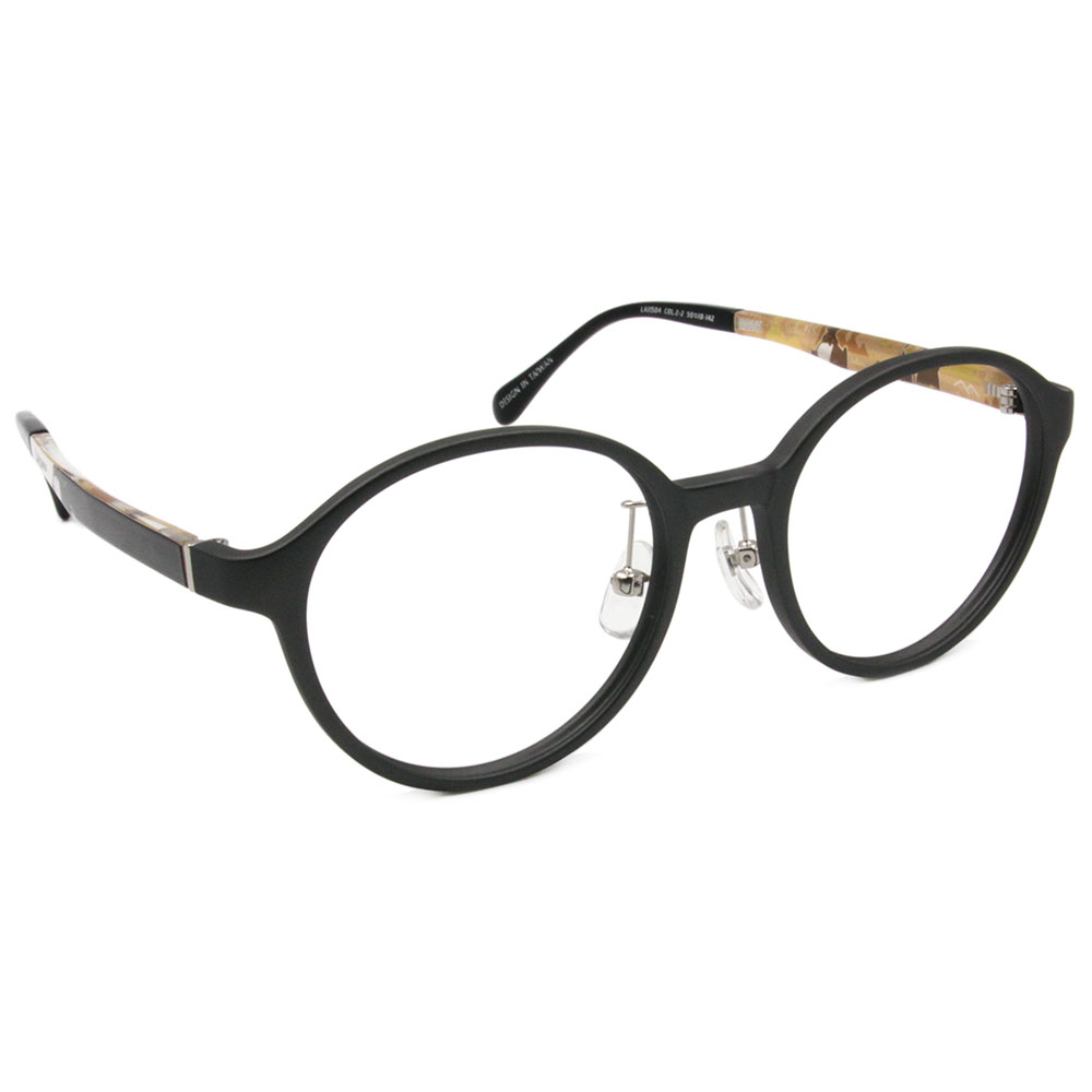 ❰台灣設計師聯名❱_LAIMO系列｜早安來貘 圓框眼鏡｜玄鐵灰