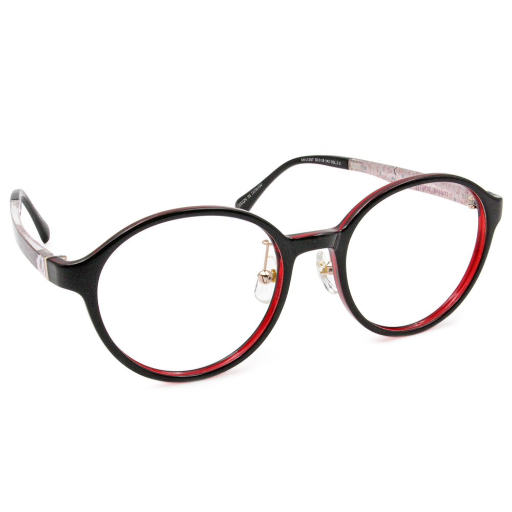 ❰台灣設計師聯名❱_KINGJUN系列｜他是蠢兔 圓框眼鏡 ｜霧黑/透紅