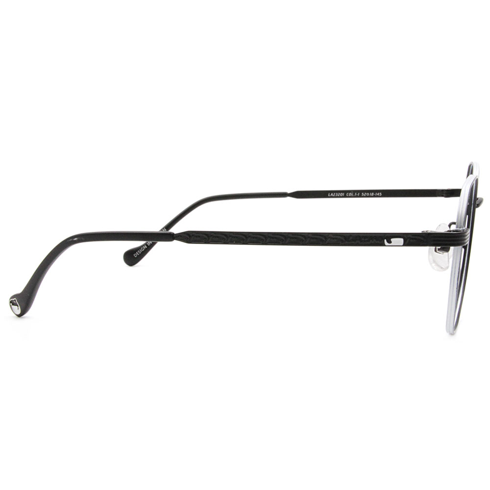❰台灣設計師聯名❱_LAIMO系列｜滿版來貘 多邊框眼鏡｜質感黑白