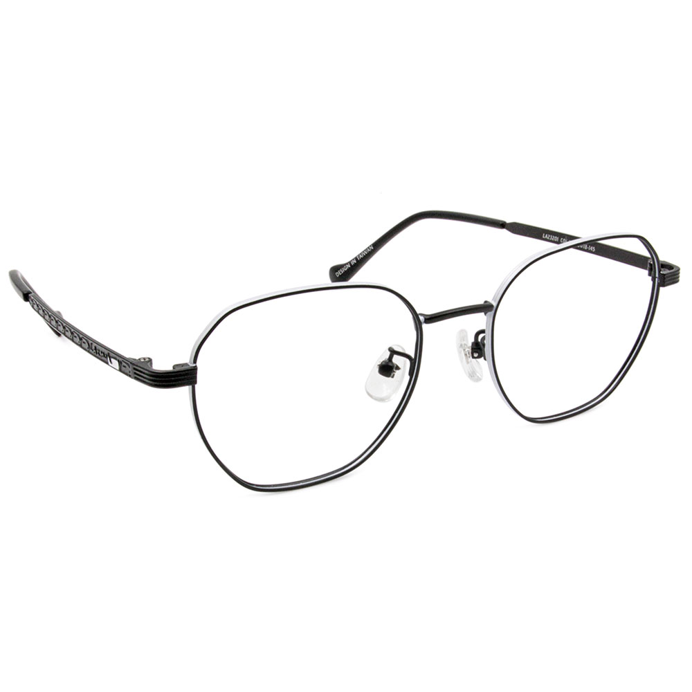 ❰台灣設計師聯名❱_LAIMO系列｜滿版來貘 多邊框眼鏡｜質感黑白