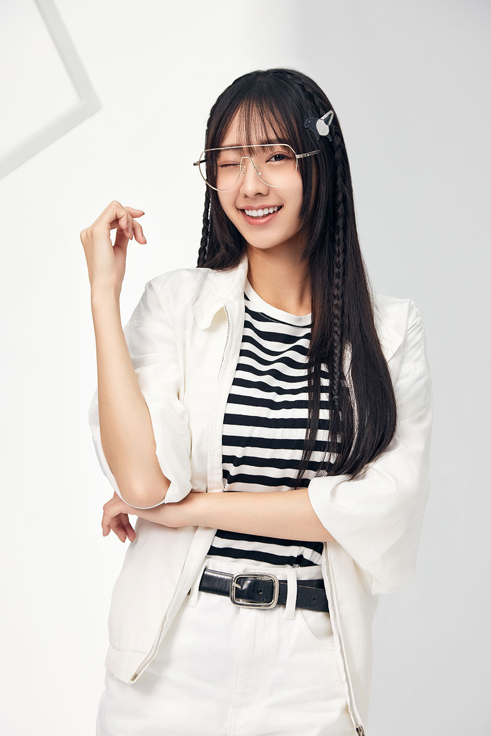 ❰台灣設計師聯名❱_LAIMO系列｜滿版來貘 飛官框眼鏡｜動感金