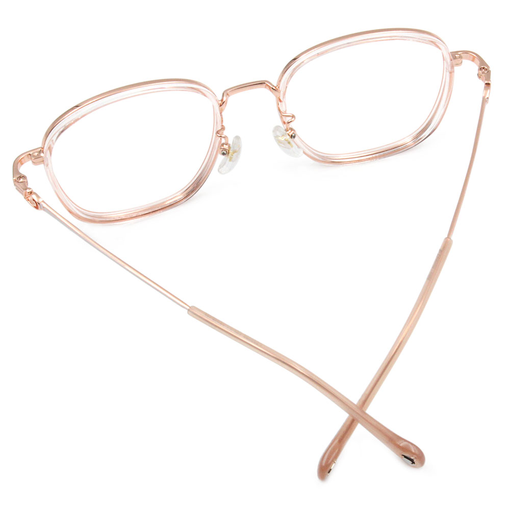 ❰台灣設計師聯名❱_LAIMO系列｜簍空立正來貘 套圈框眼鏡｜櫻花粉