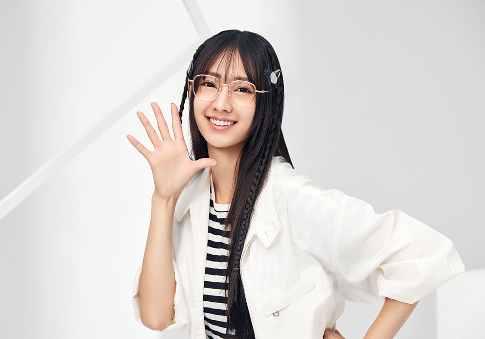 ❰台灣設計師聯名❱_LAIMO系列｜簍空立正來貘 套圈框眼鏡｜櫻花粉