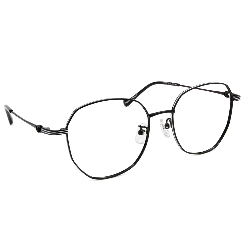 ❰台灣設計師聯名❱_LAIMO系列｜極簡來貘 多邊框眼鏡｜亮眼黑