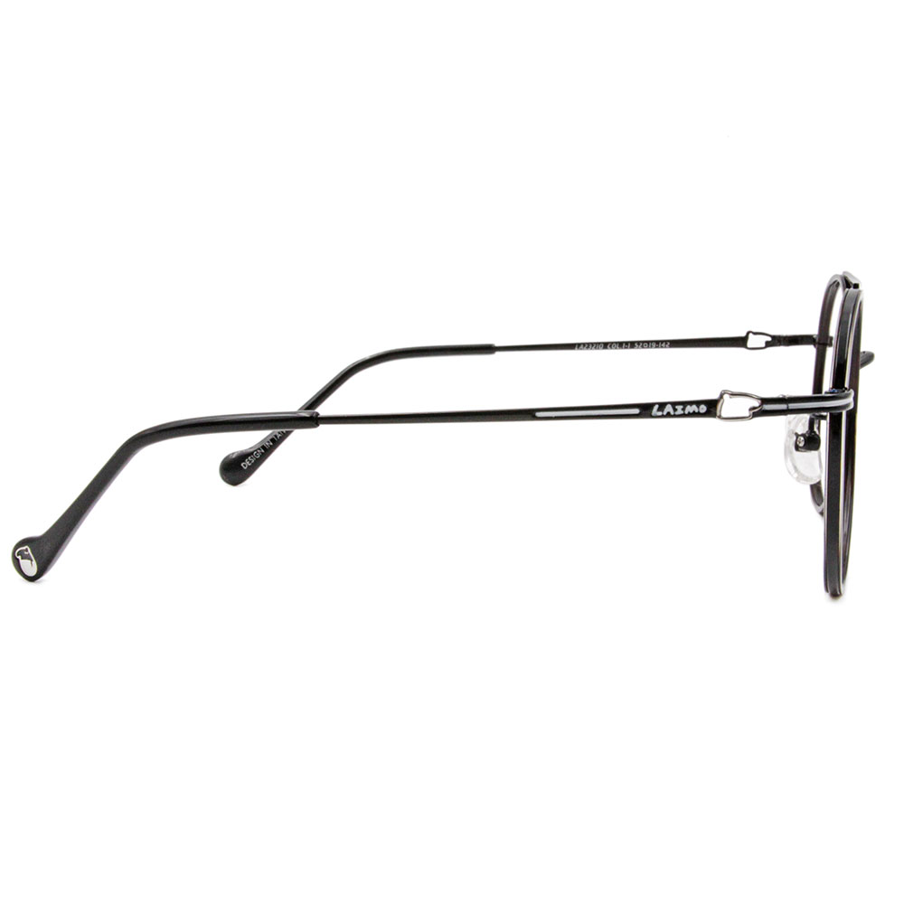 ❰台灣設計師聯名❱_LAIMO系列｜來貘Say Hi 雙槓圓框眼鏡｜巧克力黑