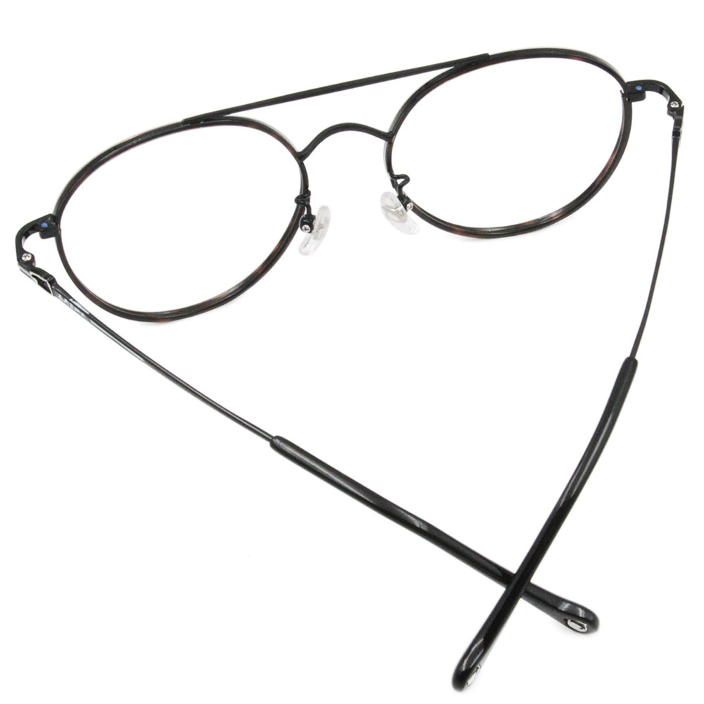 ❰台灣設計師聯名❱_LAIMO系列｜來貘Say Hi 雙槓圓框眼鏡｜巧克力黑