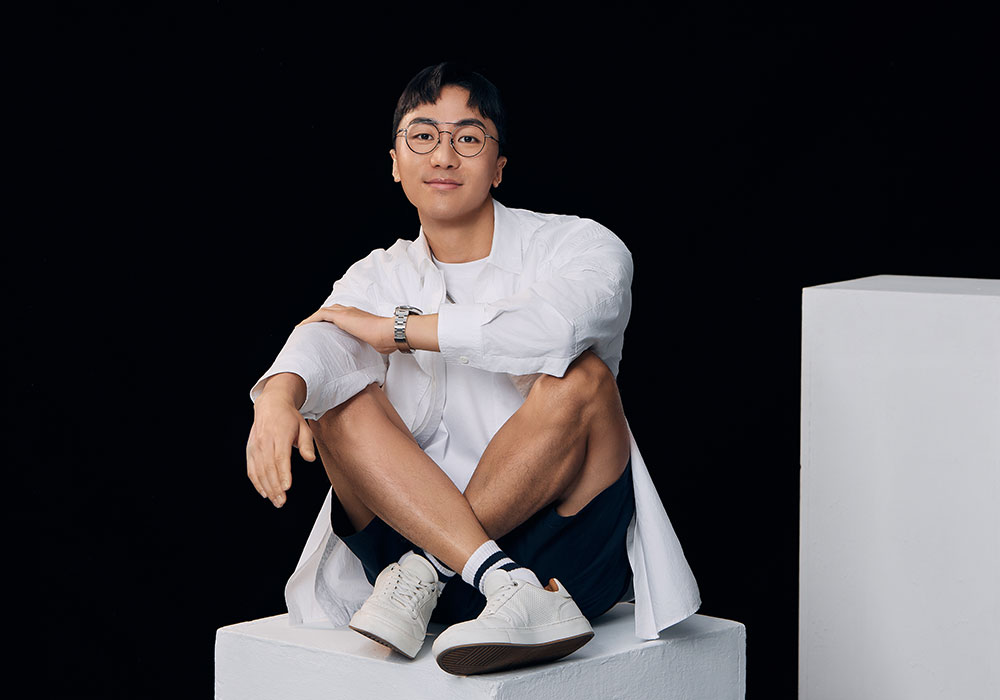 ❰台灣設計師聯名❱_LAIMO系列｜來貘Say Hi 雙槓圓框眼鏡｜巧克力黑