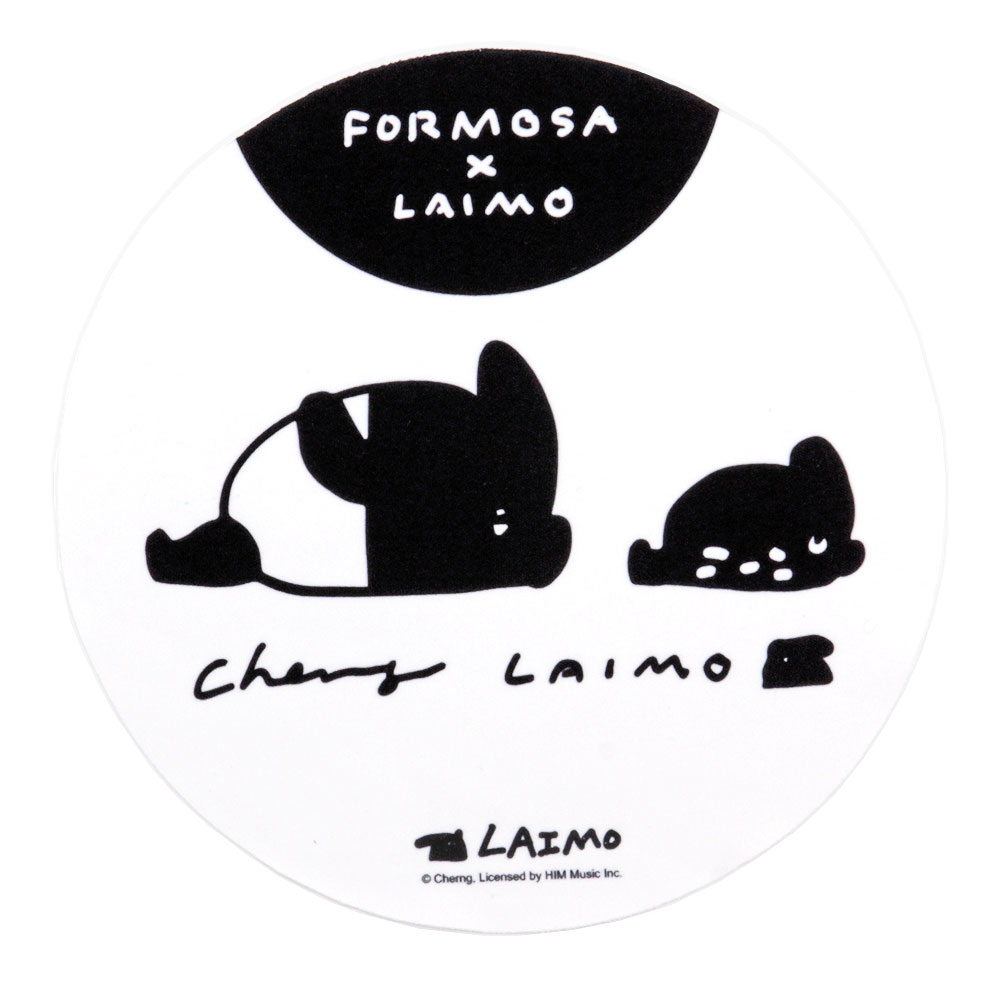 ❰台灣設計師聯名❱_LAIMO系列｜來貘與小貘的早晨 長方框眼鏡｜粉透白