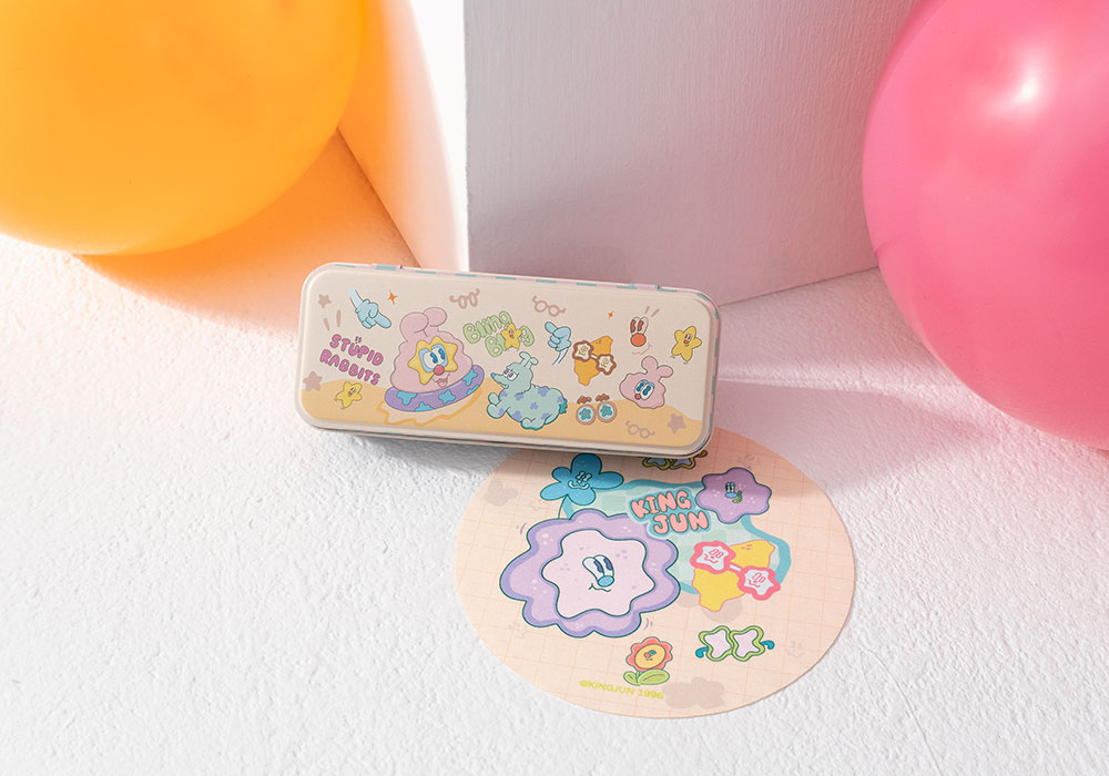 ❰台灣設計師聯名❱_KINGJUN系列｜蠢兔也很溫柔 圓框眼鏡 ｜溫柔粉