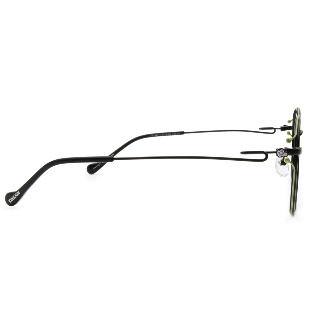❰台灣設計師聯名❱_KINGJUN系列｜BT WIFI連線中 多邊框眼鏡 ｜炫黑/綠