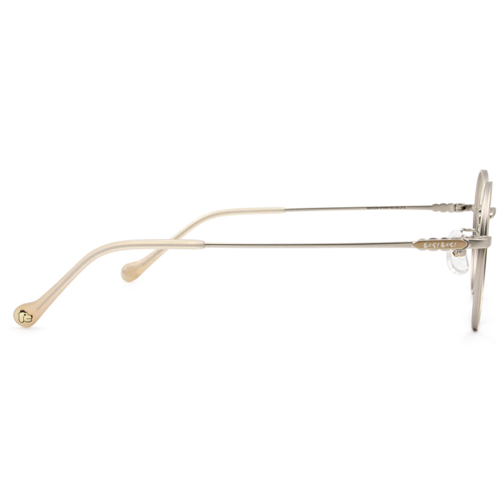 ❰台灣設計師聯名❱_小高潮色計事務所系列｜經典Logo 金銀邊 圓框眼鏡 ｜魅力金/銀