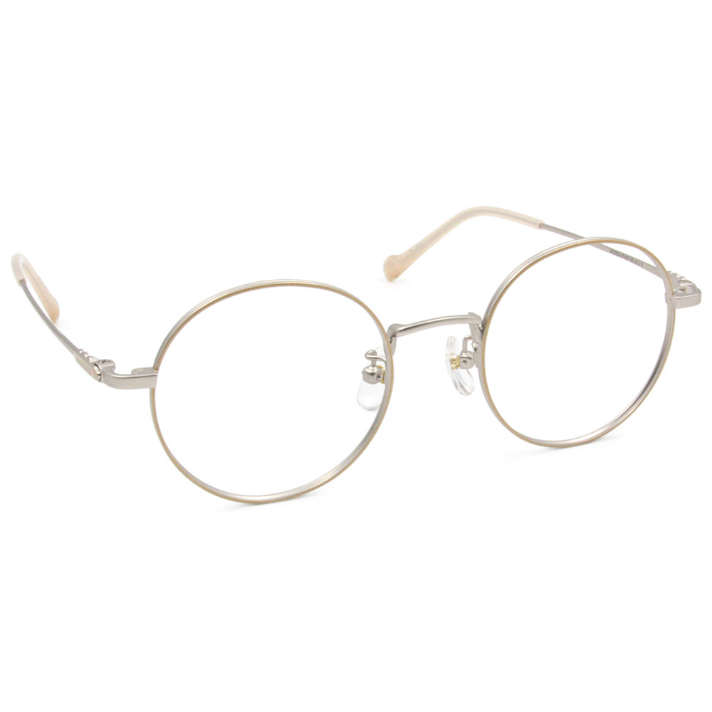 ❰台灣設計師聯名❱_小高潮色計事務所系列｜經典Logo 金銀邊 圓框眼鏡 ｜魅力金/銀