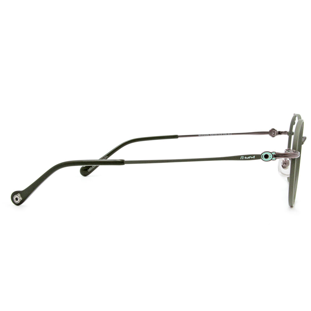 ❰台灣設計師聯名❱_包大山系列｜立體熊超人 橢圓框眼鏡 ｜抹茶綠