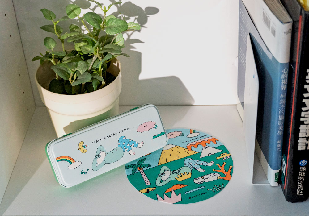 ❰台灣設計師聯名❱_包大山系列｜立體熊超人 橢圓框眼鏡 ｜抹茶綠