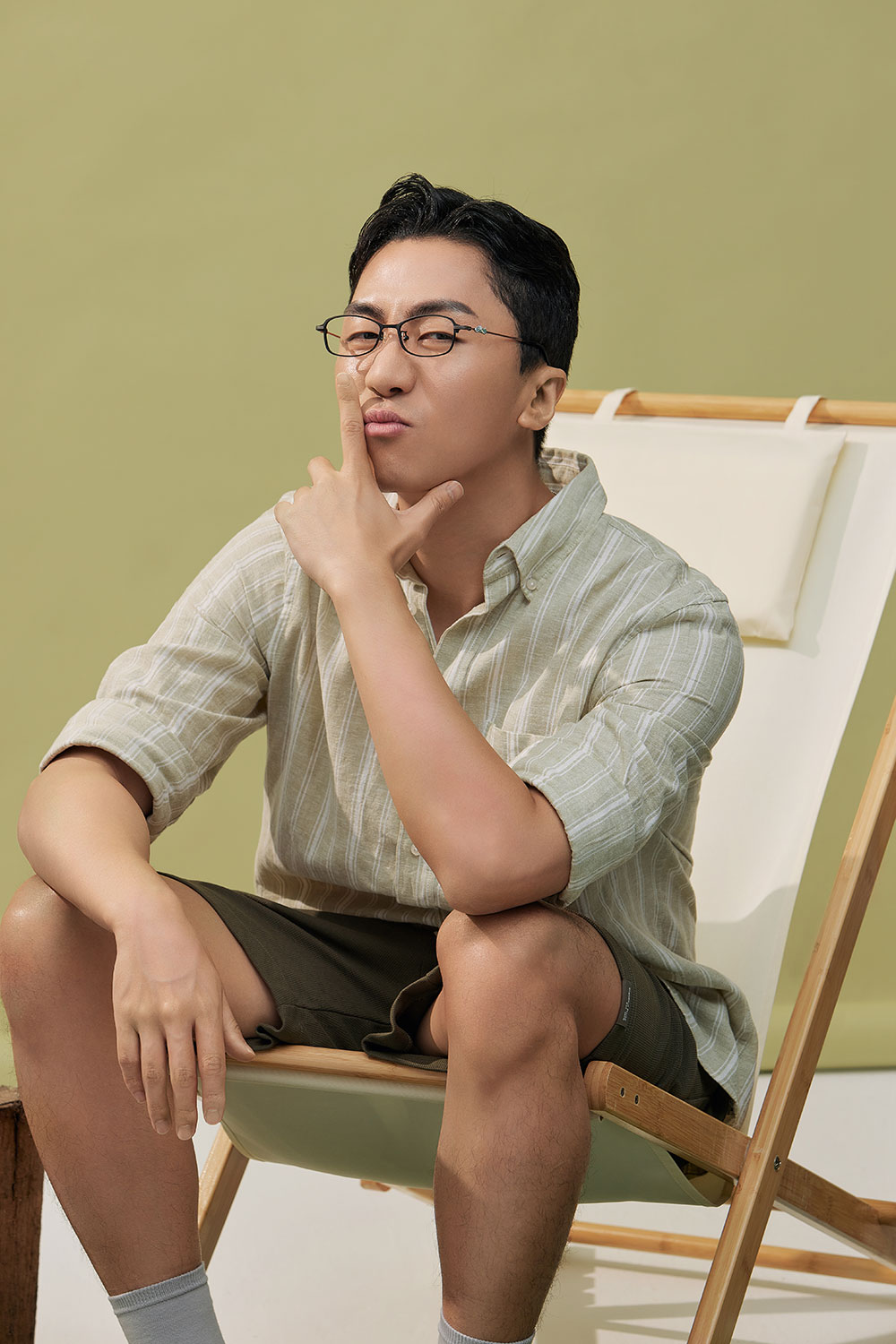 ❰台灣設計師聯名❱_包大山系列｜寫下生活 長方框眼鏡 ｜霧黑金