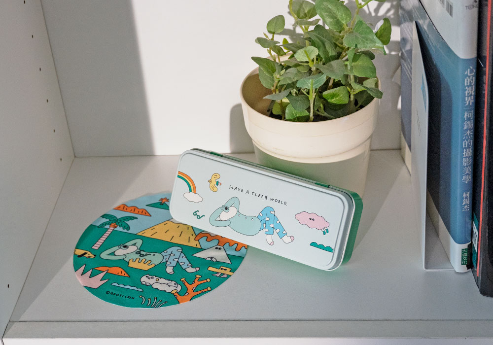 ❰台灣設計師聯名❱_包大山系列｜勇往直前 圓框眼鏡 ｜寶寶藍