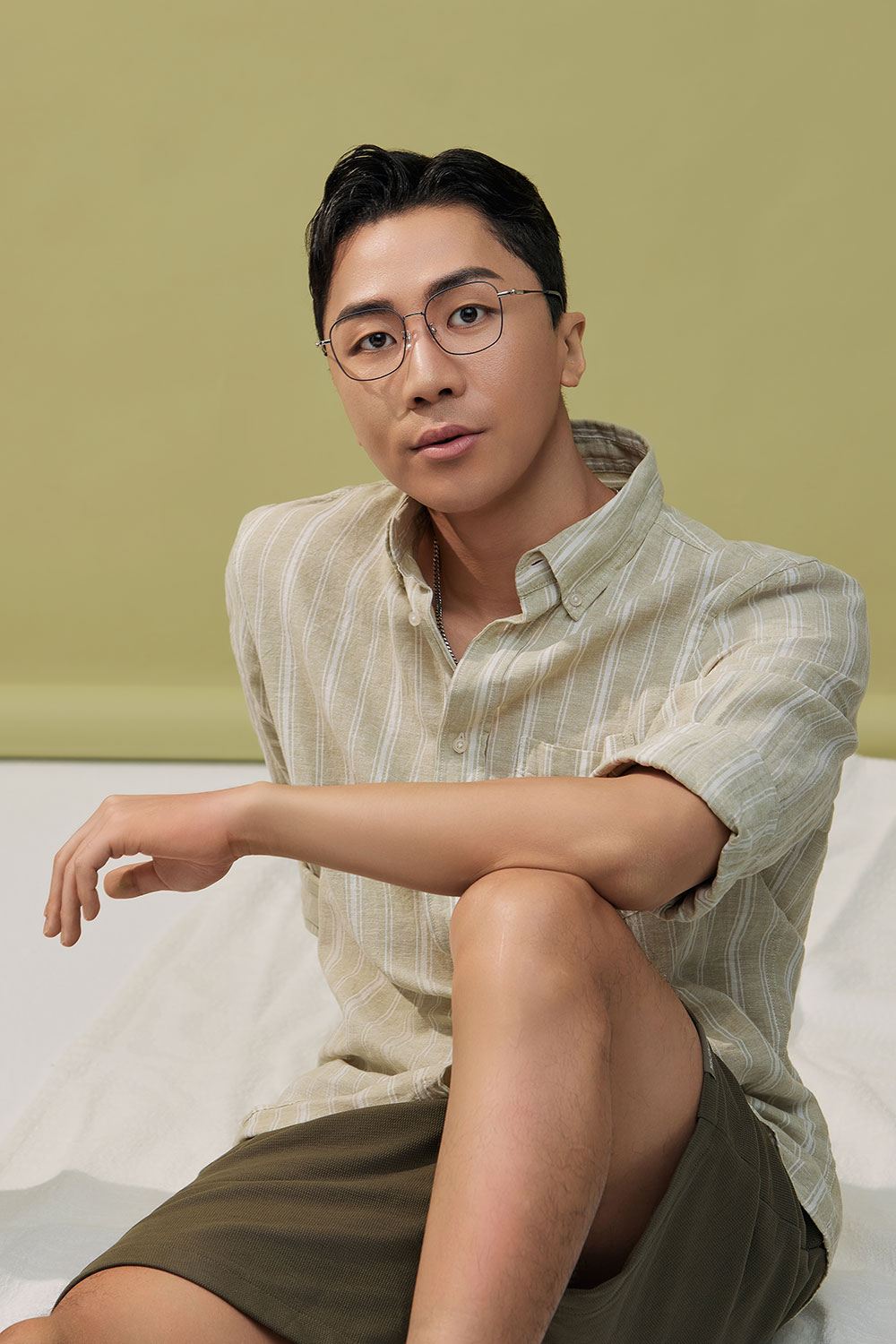 ❰台灣設計師聯名❱_包大山系列｜立體包子 大方框眼鏡 ｜青海藍