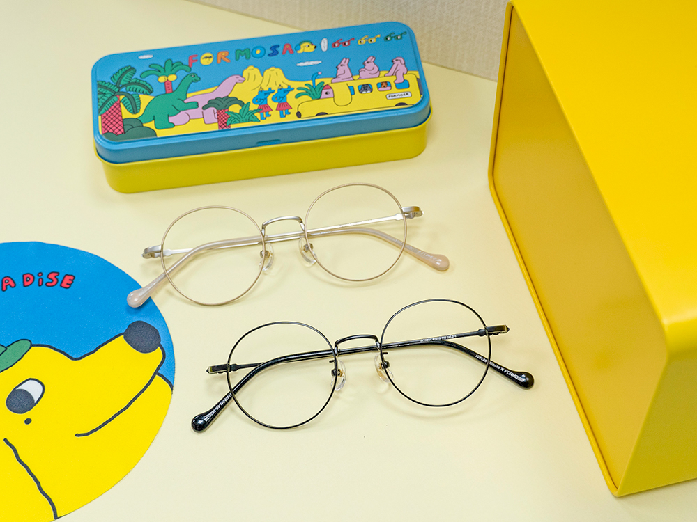 ❰台灣設計師聯名❱_小高潮色計事務所系列｜經典Logo 金銀邊 圓框眼鏡 ｜魅力金/銀