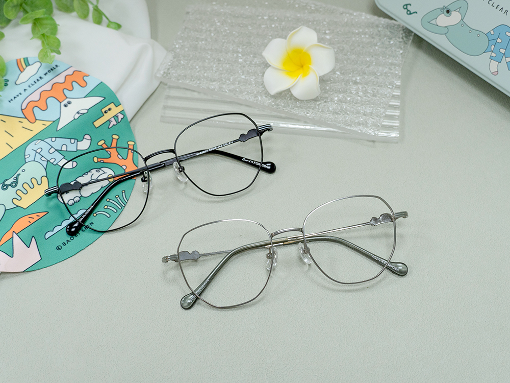 ❰台灣設計師聯名❱_包大山系列｜心之所向 多邊框眼鏡 ｜星夜黑