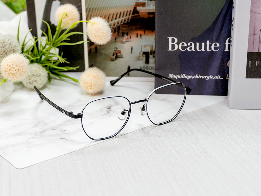 ❰台灣設計師聯名❱_LAIMO系列｜滿版來貘 多邊框眼鏡｜質感黑白