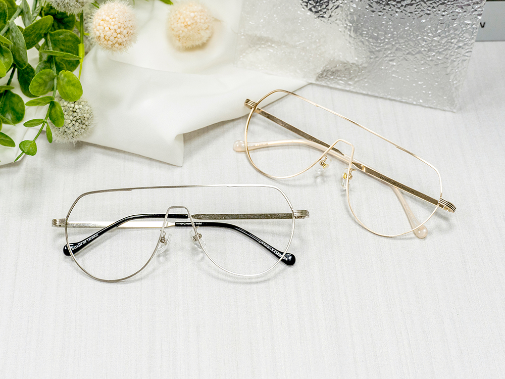 ❰台灣設計師聯名❱_LAIMO系列｜滿版來貘 飛官框眼鏡｜動感金