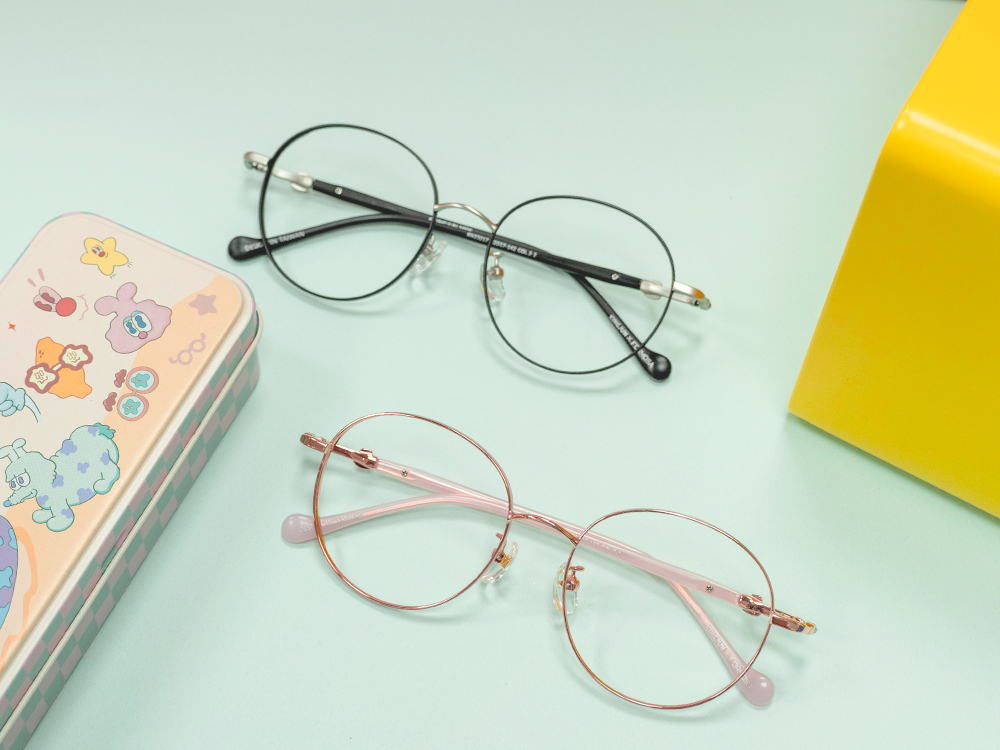 ❰台灣設計師聯名❱_KINGJUN系列｜蠢兔也很溫柔 圓框眼鏡 ｜溫柔粉