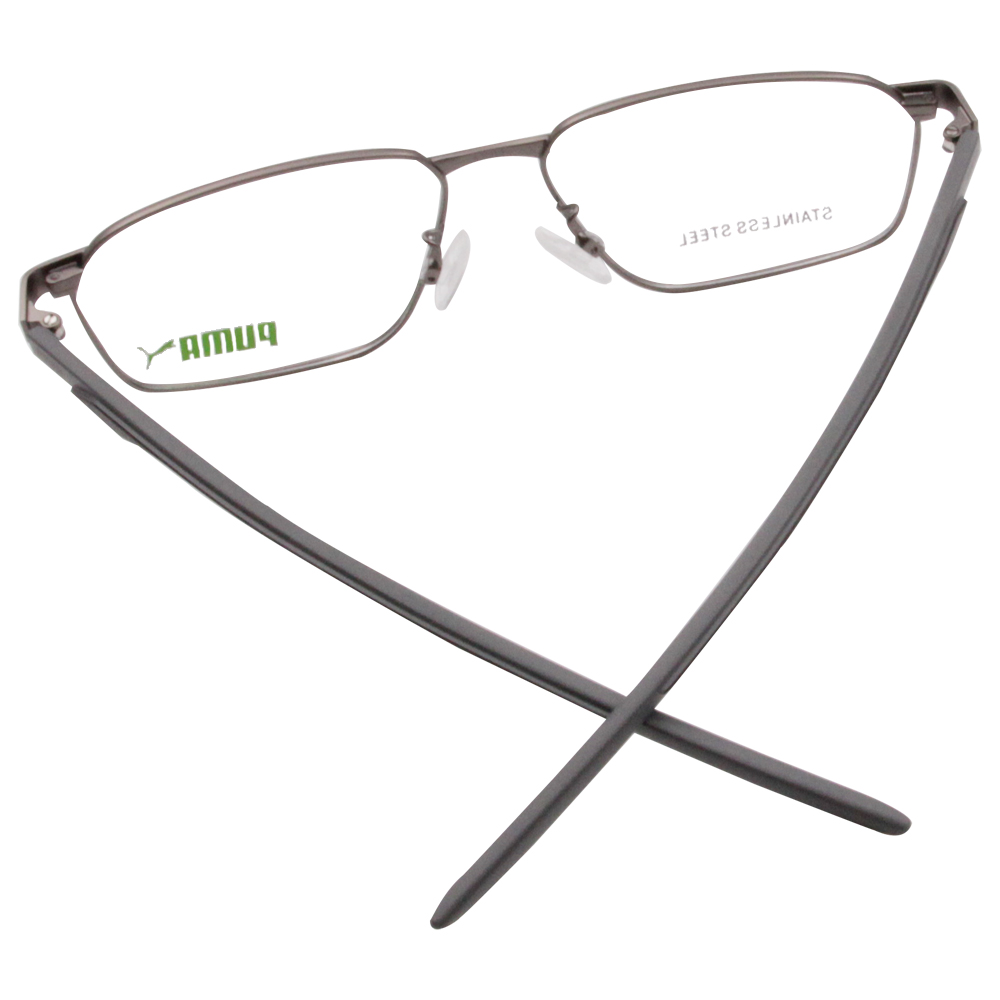 PUMA l 現代風格長方框眼鏡 岩灰