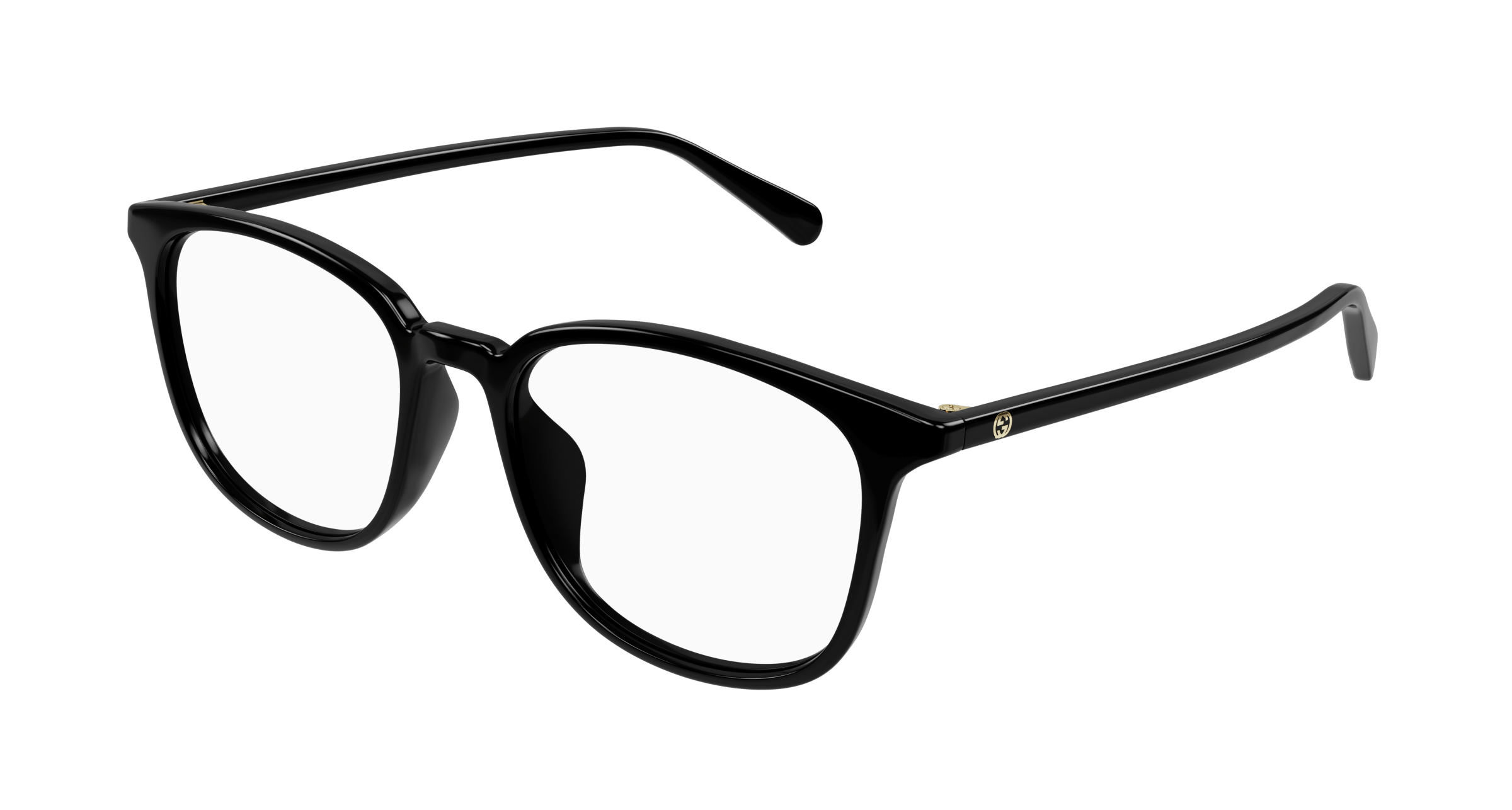 GUCCI | 小雙G標誌細邊方框眼鏡沉著黑|GUCCI-光學框-EYESmart寶島眼鏡