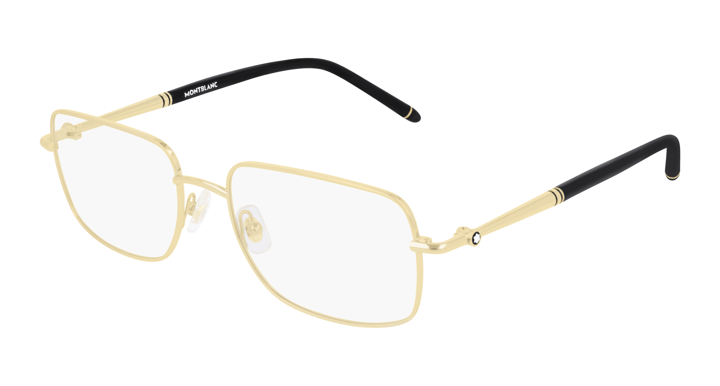 MONTBLANC | 風度感長方框眼鏡 黑金