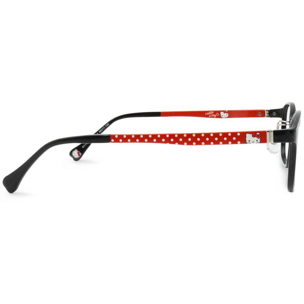 HELLO KITTY▪︎經典｜小圓點點 方框眼鏡｜經典黑/紅
