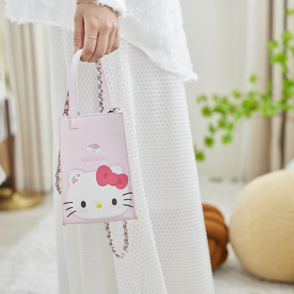 HELLO KITTY▪︎50週年｜派對時光 方框眼鏡｜鋼琴黑