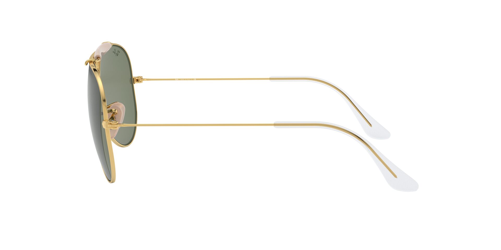 Ray Ban l 捍衛戰士同款-前衛雙槓飛官框太陽眼鏡 墨綠/金