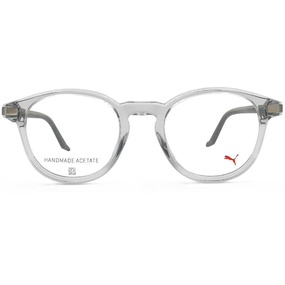 PUMA l 素顏神器多邊圓框眼鏡 冰透灰