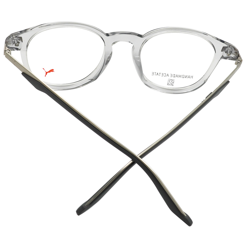 PUMA l 素顏神器多邊圓框眼鏡 冰透灰