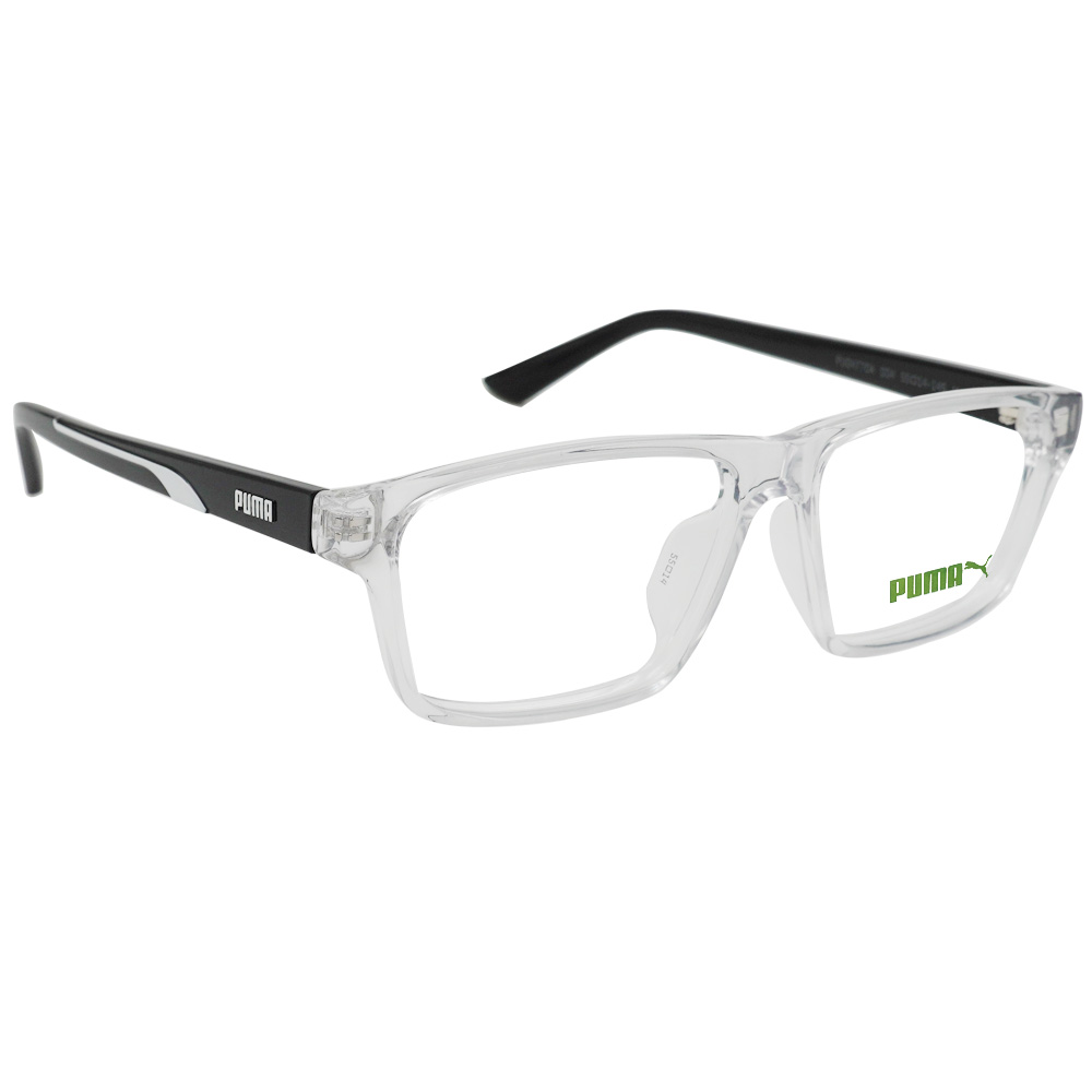 PUMA l 大方有型方框眼鏡 明亮透