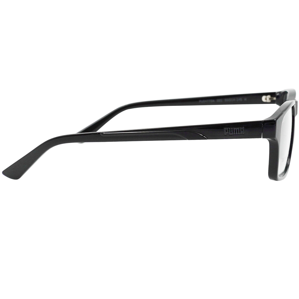 PUMA l 大方有型方框眼鏡 亮面黑