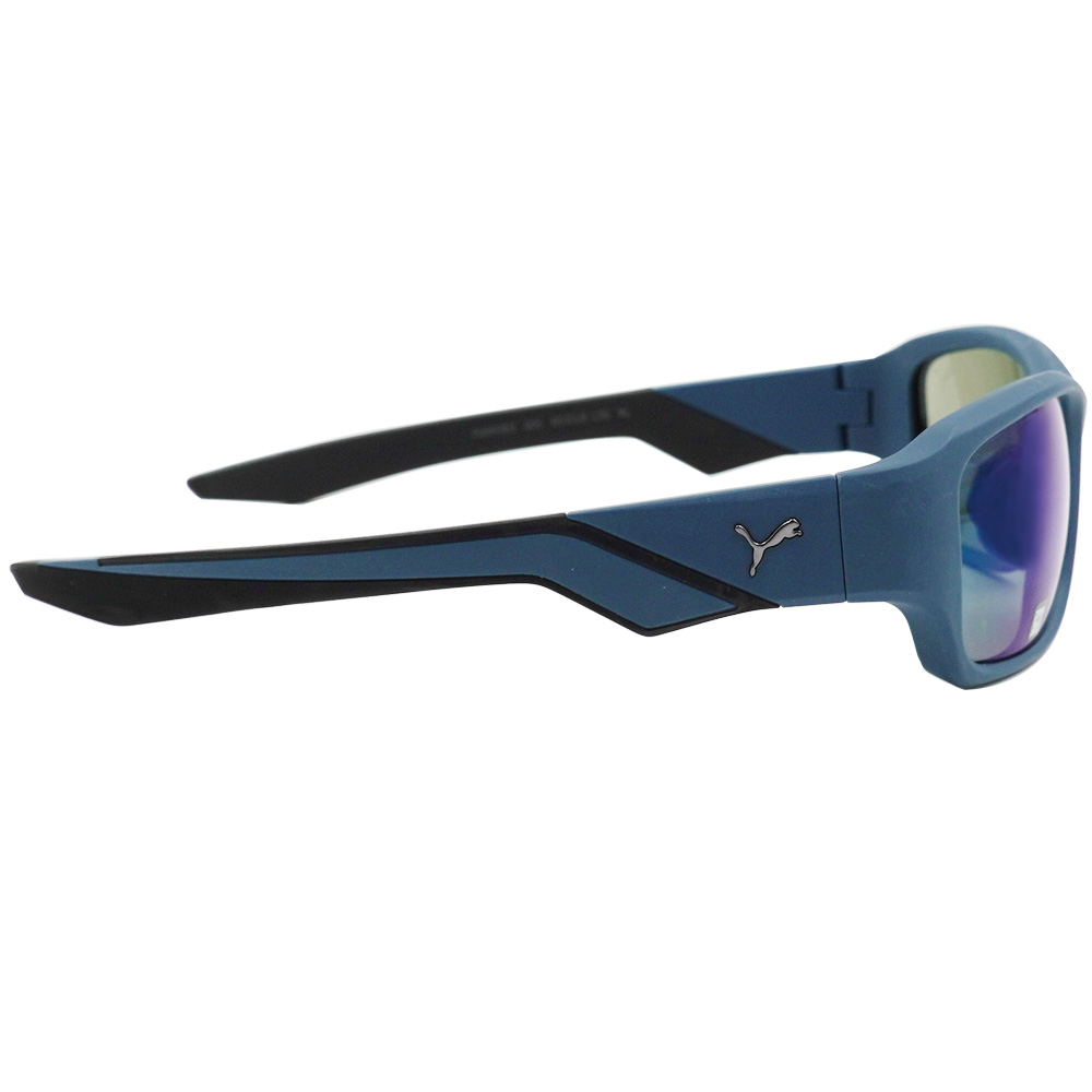 PUMA l 奔馳運動感長方框太陽眼鏡 霧面藍