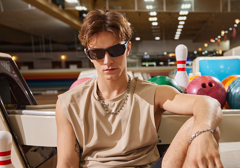 PUMA l 奔馳運動感長方框太陽眼鏡 幻影黑