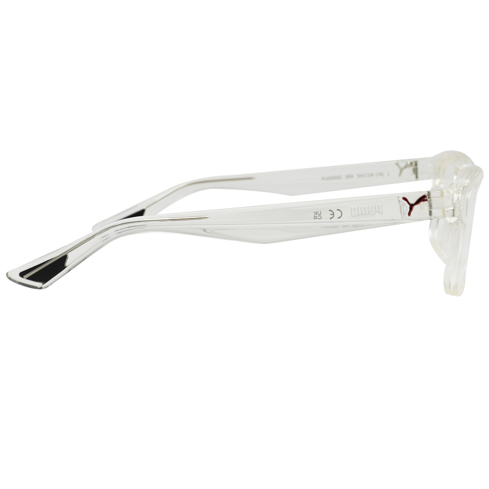PUMA l 神士品格長方寬眼鏡 冰透白
